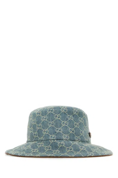 Gucci Cappello In Denim Gg Donna