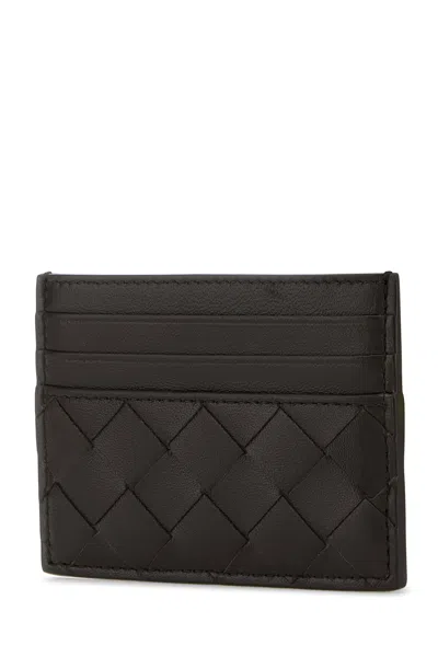 Bottega Veneta Portacarte Intrecciato In Nappa Testa Di Moro Donna