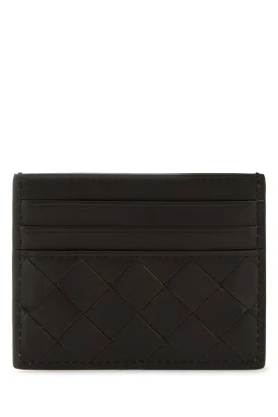 Bottega Veneta Portacarte Intrecciato In Nappa Testa Di Moro Donna