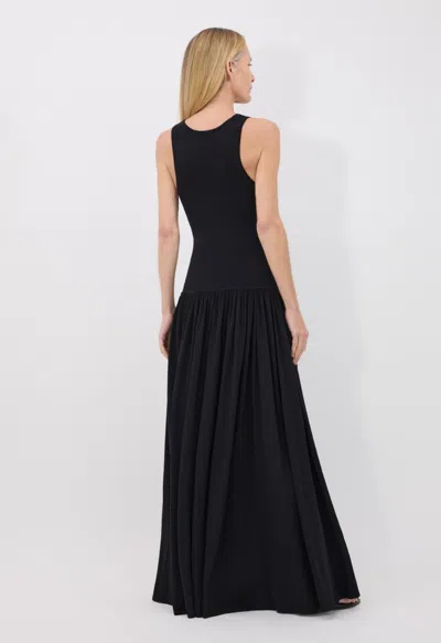 Loulou De Saison Knitted Jada Maxi Dress In Black