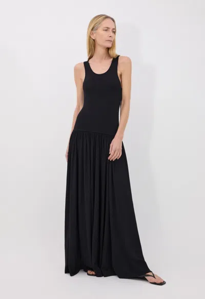 Loulou De Saison Knitted Jada Maxi Dress In Black