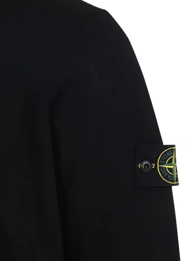 Stone Island Light Rws Pure Wool Crew Neck In Black