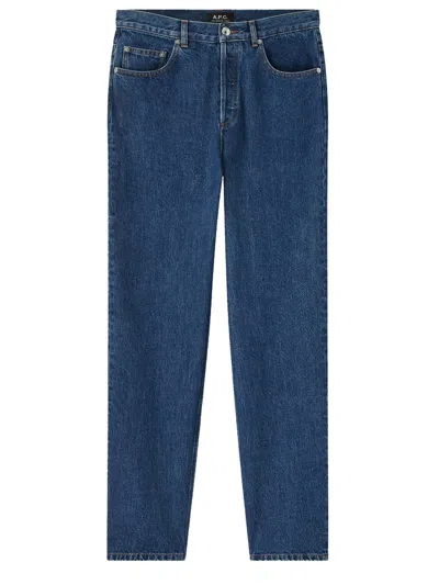 Apc Sailor Cropped Jeans In Blue