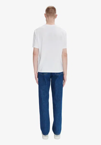 Apc Sailor Cropped Jeans In Blue