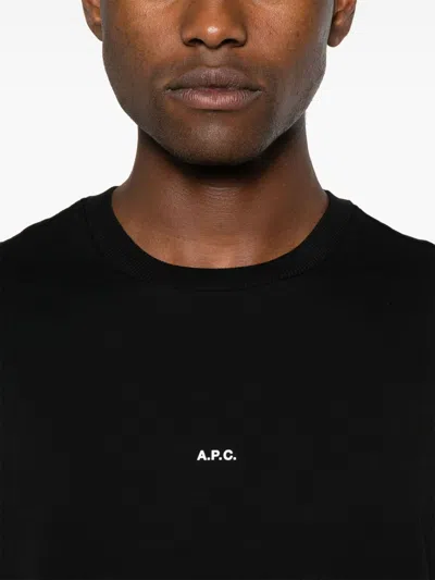 Apc Boxy Micro Logo T-shirt In Black