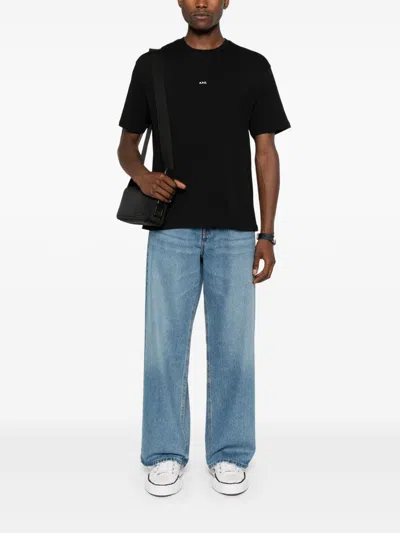 Apc Boxy Micro Logo T-shirt In Black