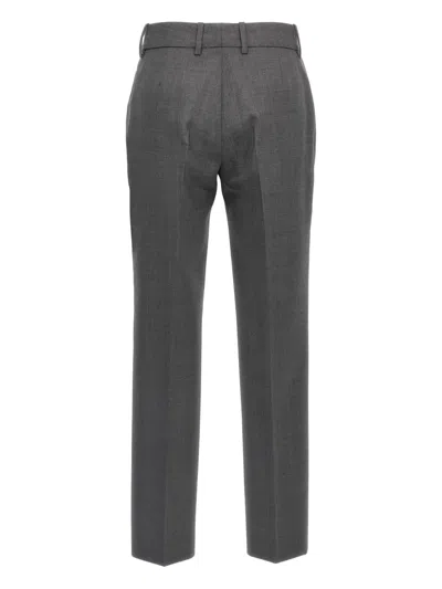 Ermanno Scervino Wool Trousers With Back Pockets And Belt Loops In Gray