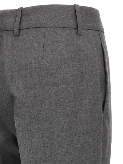 Ermanno Scervino Wool Trousers With Back Pockets And Belt Loops In Gray