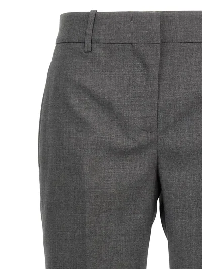 Ermanno Scervino Wool Trousers With Back Pockets And Belt Loops In Gray