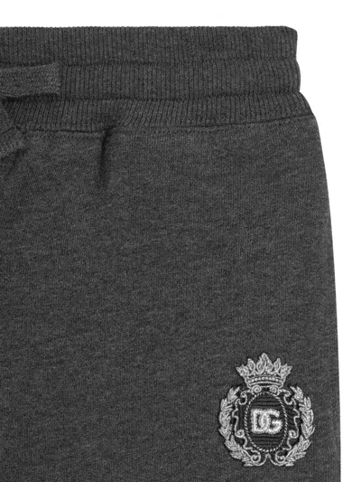 Dolce & Gabbana Elasticated-ankle Track Pants In Gray