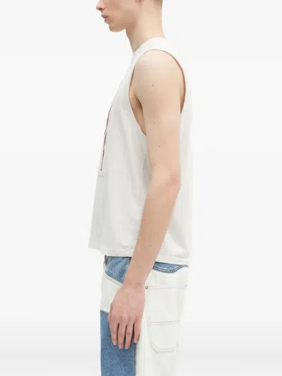 Aries Print T-shirt In White