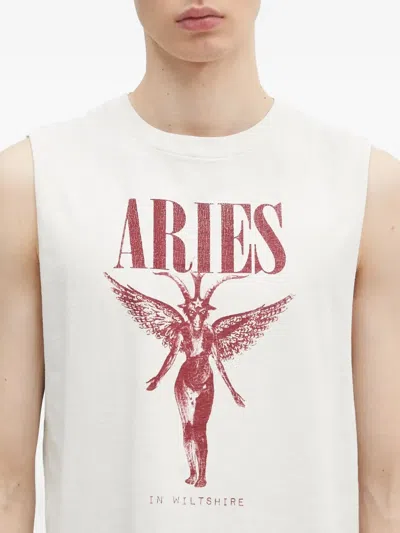 Aries Print T-shirt In White
