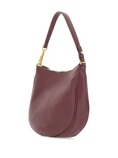 Gianni Chiarini Brooke Logo Stamp Shoulder Bag In Burgundy