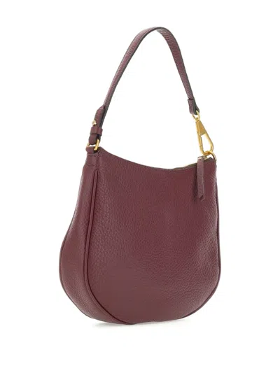 Gianni Chiarini Brooke Logo Stamp Shoulder Bag In Burgundy