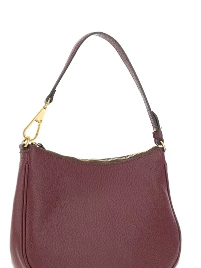 Gianni Chiarini Brooke Logo Stamp Shoulder Bag In Burgundy