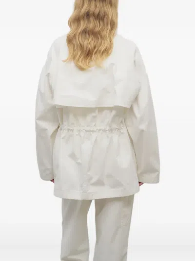 The Row Elodianna Long-sleeve Cotton Utility Jacket In White