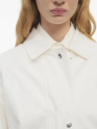 The Row Elodianna Long-sleeve Cotton Utility Jacket In White