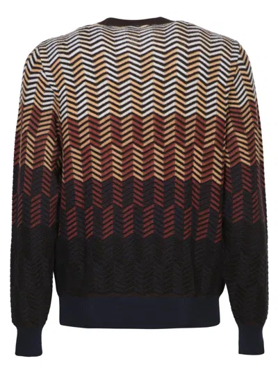 Missoni Zigzag Virgin Wool Crewneck Pullover In Multi