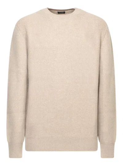 Zegna Oasi Cashmere Crewneck Jumper In Neutral