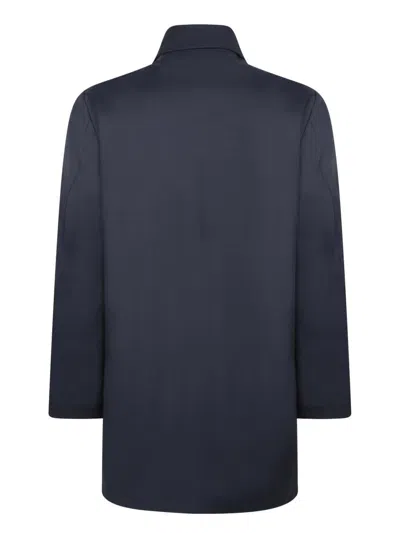 Paul Smith Wool Mac With Gilet In Blue