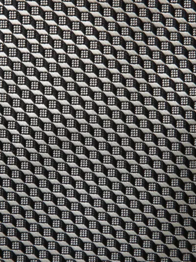 Tom Ford Adjustable Black Silk Tie With Houndstooth Pattern In Green