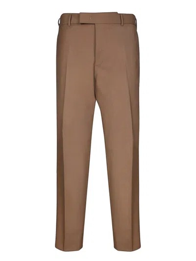 Pt Torino Rebel Twill Trousers In Biscotto In Brown