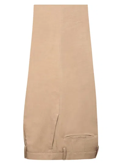 Boglioli Beige Cotton And Lycra Suit In Brown