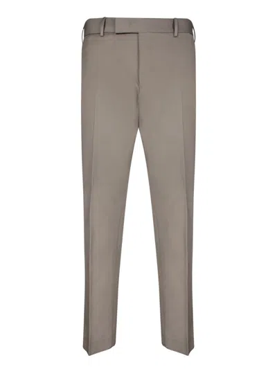 Pt Torino Tailored Beige Trousers With Practical Pockets