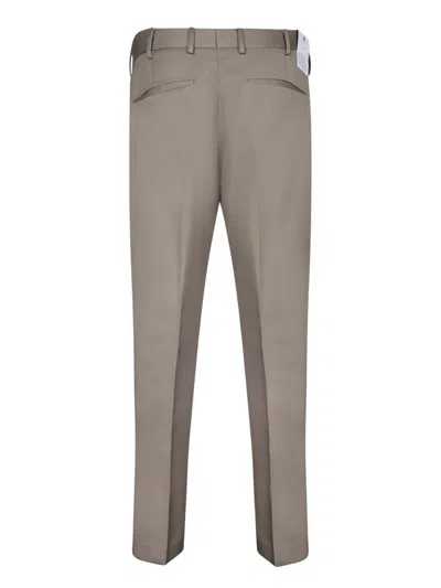 Pt Torino Tailored Beige Trousers With Practical Pockets