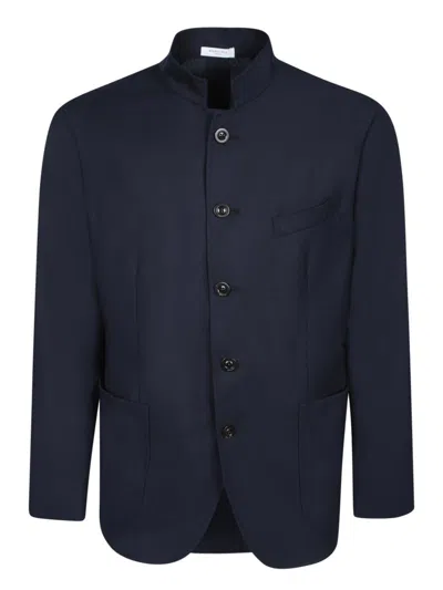 Boglioli Blue Hopsack Jacket In Blue