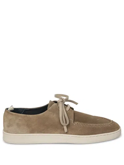 Officine Creative Herbie Lead Lace Suede Brown Loafer
