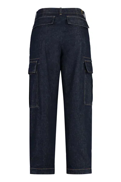 Pinko Sonata Wide-leg Jeans In Blue