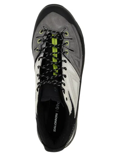 Salomon X-alp Ltr Mesh And Suede Sneakers In Gray