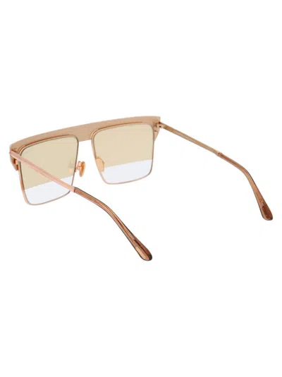 Tom Ford Gold Plated Sunglasses In Neutral