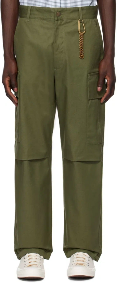 Darkpark Baggy Fit Vince Cotton Cargo Pants In Green