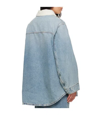 Darkpark Unbuttoned Denim Jacket In Blue