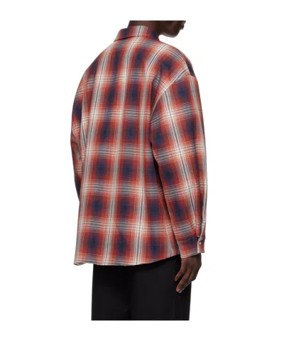 Darkpark Jacquard Patterned Shirt Jacket In Red