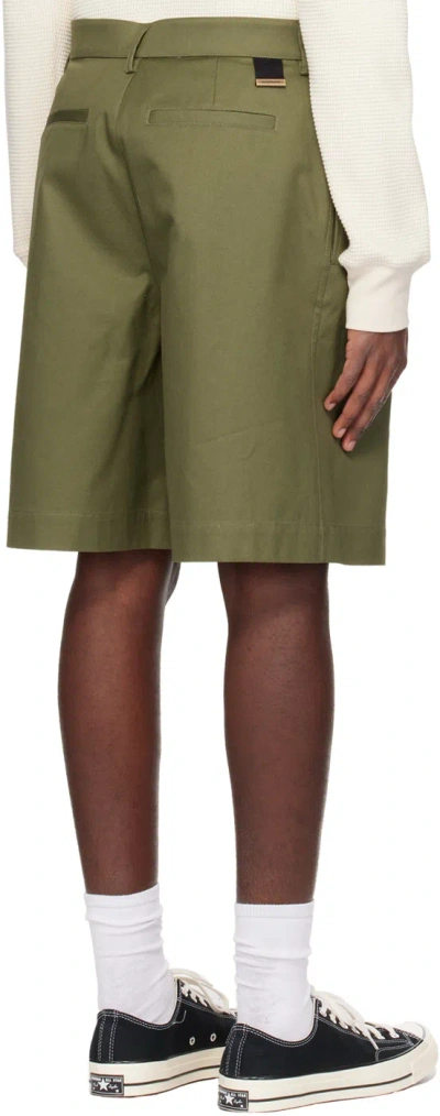 Darkpark Ruffled Wide-leg Shorts In Green