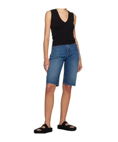 Darkpark Gina High-rise Denim Shorts In Blue