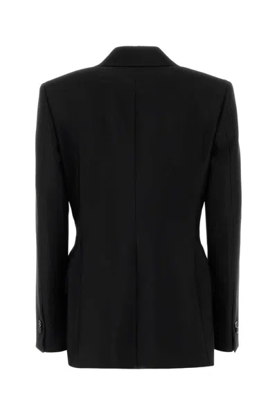 Bottega Veneta Wool Blazer With Chest And Flap Pockets In Black