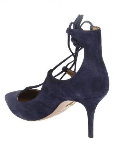 Shop Aquazzura Cristy Pump In Lipstick