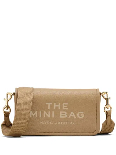 Marc Jacobs Brown Leather Shoulder Bag With Textured Finish In Brown