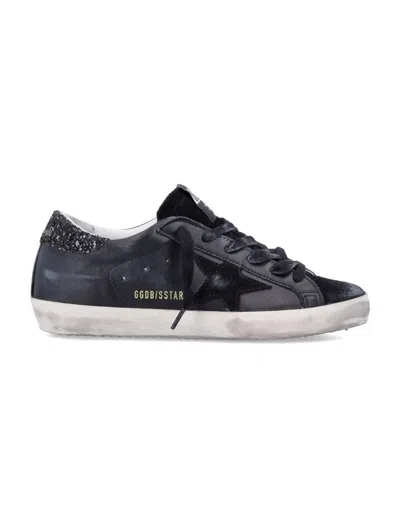 Golden Goose Deluxe Brand Women Super-star Classic With List Low-top Sneakers With Suede Inserts And In Black