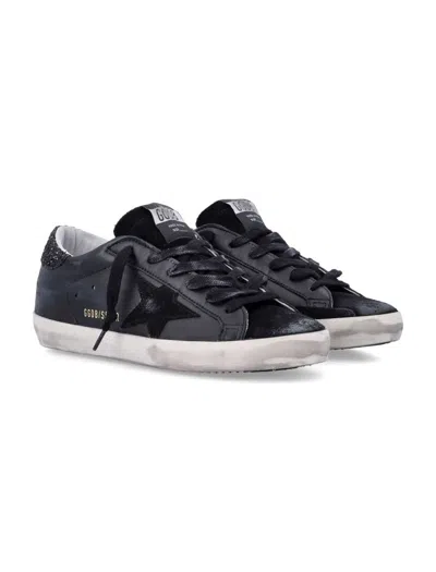 Golden Goose Deluxe Brand Women Super-star Classic With List Low-top Sneakers With Suede Inserts And In Black