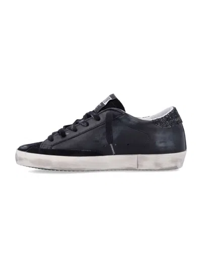 Golden Goose Deluxe Brand Women Super-star Classic With List Low-top Sneakers With Suede Inserts And In Black