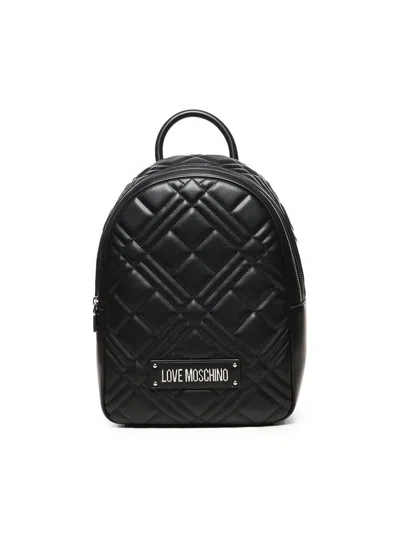 Love Moschino Quilted Backpack With Logo