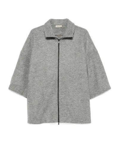 Fear Of God Gray Boiled Wool Short Sleeve Jacket In Gray