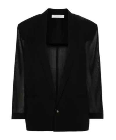 Philosophy Di Lorenzo Serafini Peak-lapels Single-breasted Blazer In Black
