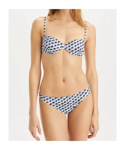Tory Burch Printed Underwire Bikini Top In Gray