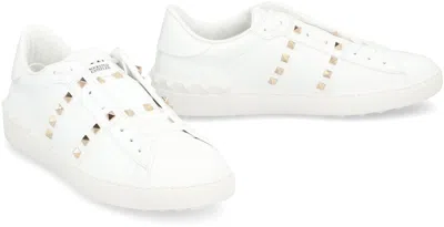 Valentino Garavani Valentino Rockstud Untitled Leather Sneaker In White